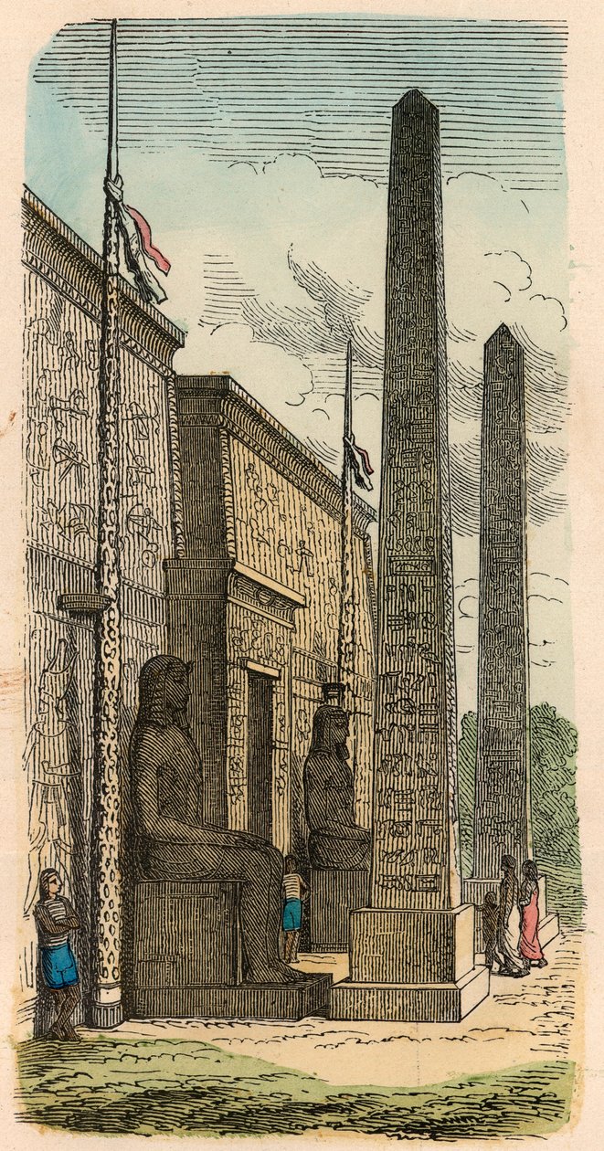 Det gamle Egypten: Indgang til et paladsetempel af Heinrich Leutemann