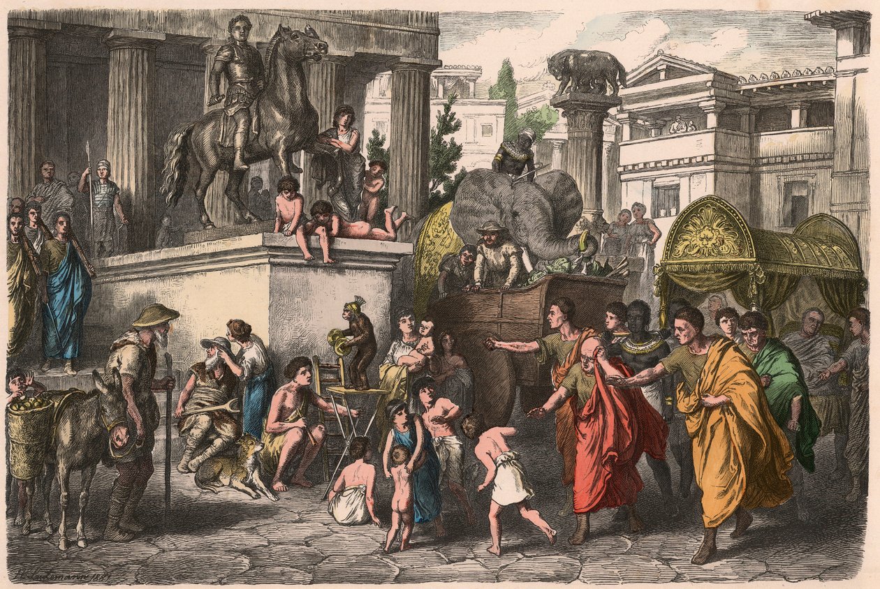Det antikke Rom: Gadescene af Heinrich Leutemann