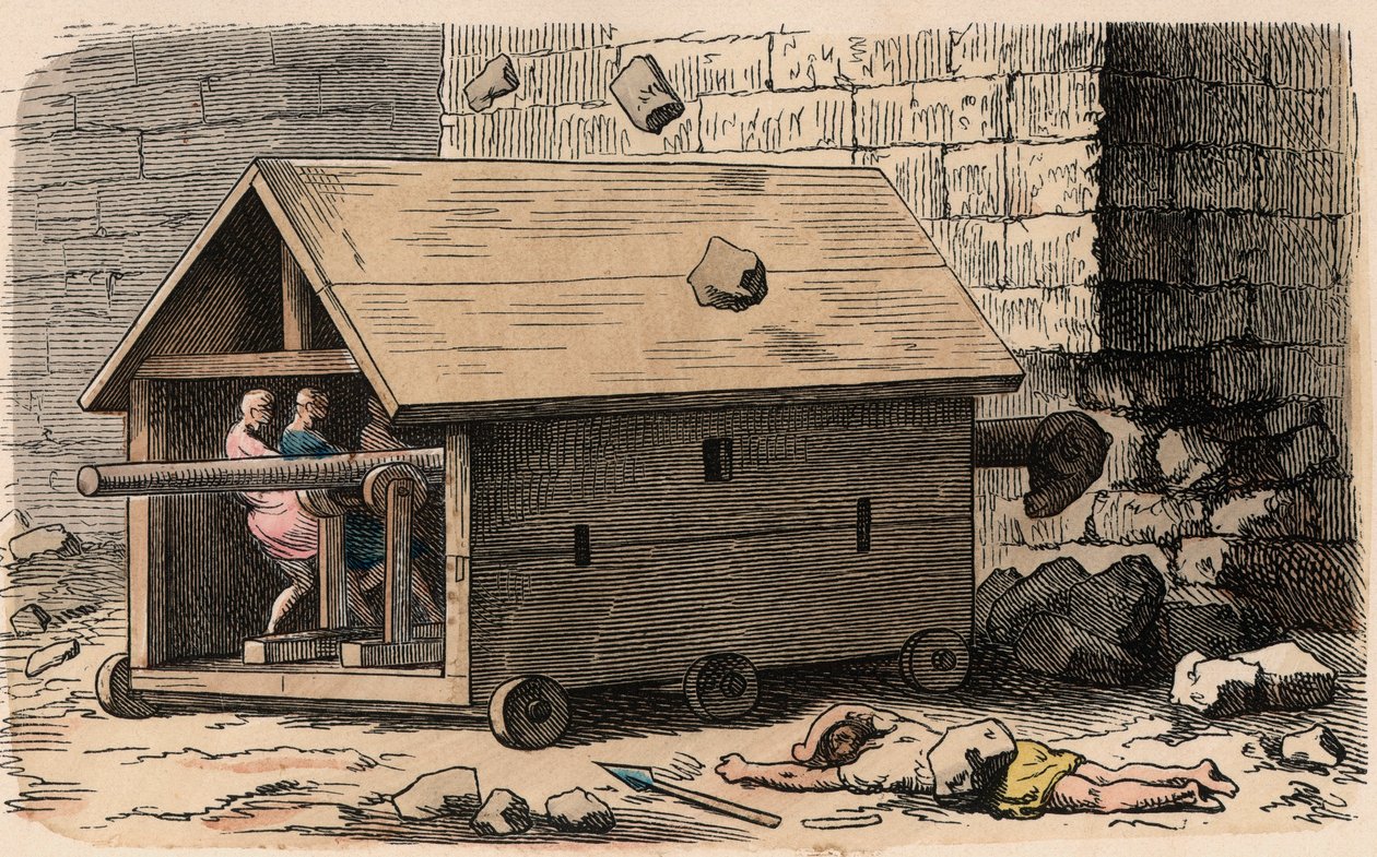 Slagstøder, belejringsmotor af Heinrich Leutemann