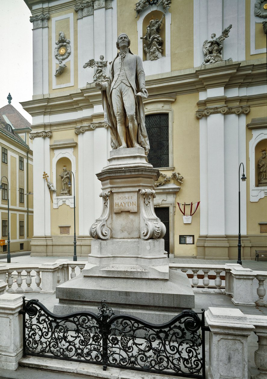 Monument til hyldest til den østrigske komponist Franz Joseph Haydn (1732-1809) udført af Heinrich Nitter (1844-1892) 1887 Wien, Østrig af Heinrich Natter