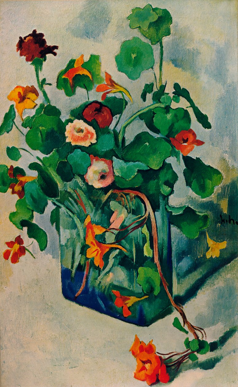 Glas med karse, c1915 af Heinrich Nauen