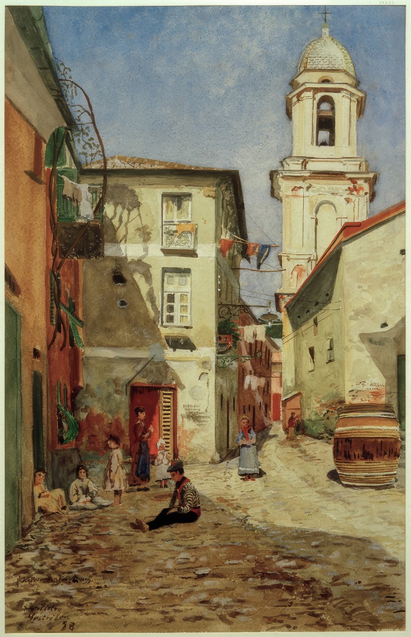 H.Petersen-Flensborg, gade i Sestri Levante af Heinrich Petersen Flensburg