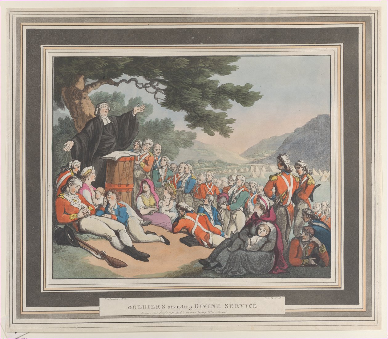 Soldater, der deltager i gudstjeneste, 1. august 1798. af Heinrich Schutz
