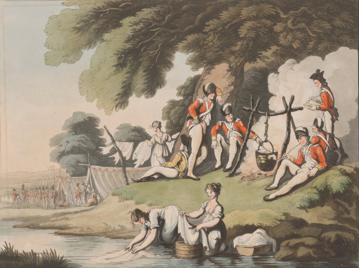 Soldater Cooking, 1. april 1798. af Heinrich Schutz
