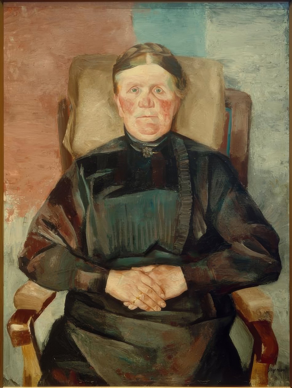 Gammel bondekone (Anna Rohwedder) af Heinrich Stegemann