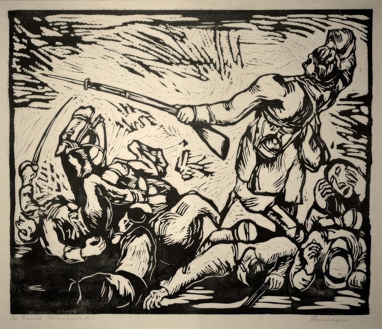 Krigsscene af Heinrich Steinhagen
