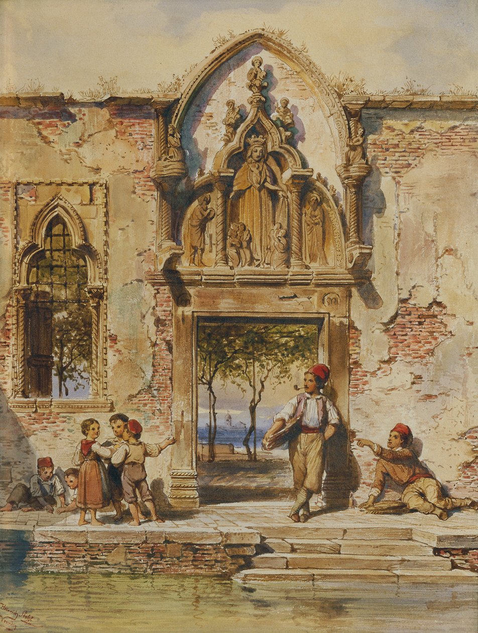 Genrescene i Venedig af Heinrich Stohl