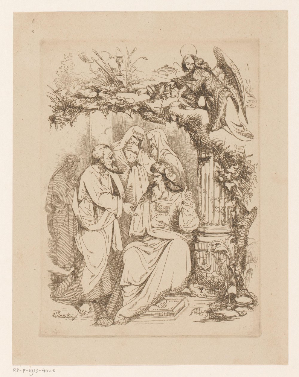 Judas Iskariot med ypperstepræsterne Grådighed (Avaritia) Deadly Sins and the Fall (serietitel) af Heinrich Vianden