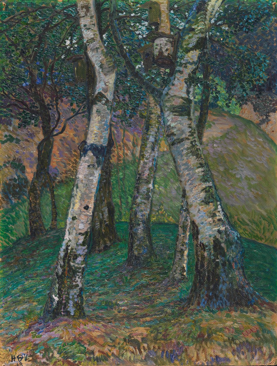 Birkes ved Barkenhoff, 1913. af Heinrich Vogeler