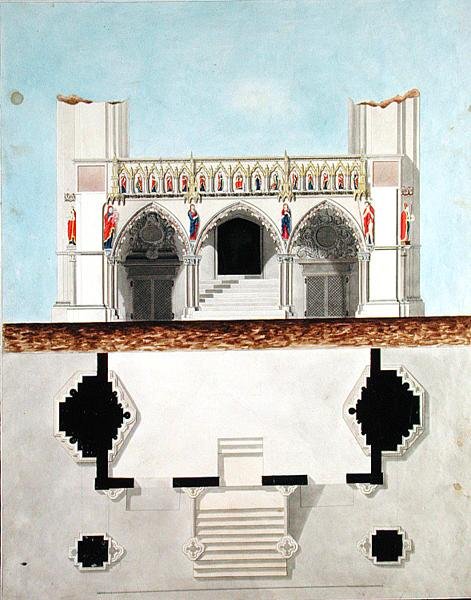 Korskærm af Hamborgs domkirke, 1805 af Heinrich Wilhelm Julius Koch