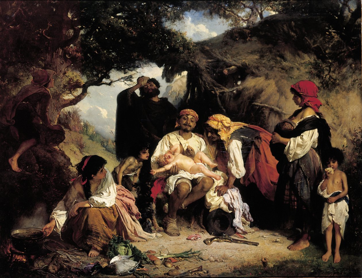 Grundlæggelsen, 1861 af Heinrich Wilhelm Schlesinger
