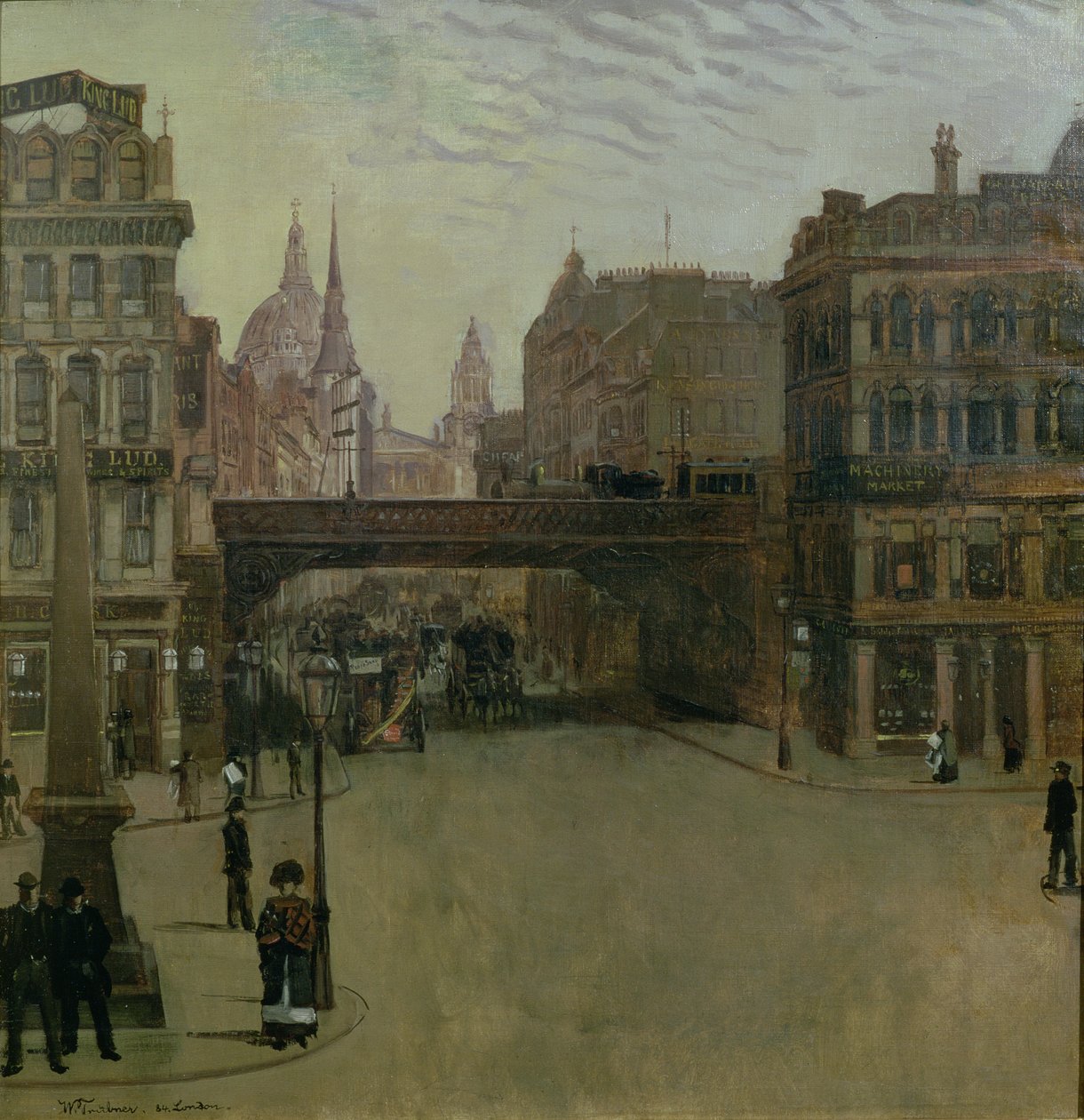 Ludgate Hill, 1884 af Heinrich Wilhelm Truebner