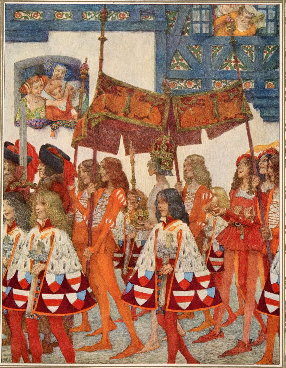 Kejserens nye klæder fra fortællinger af HC Andersen, pub. 1911 af Heinrich and Urban Lefler