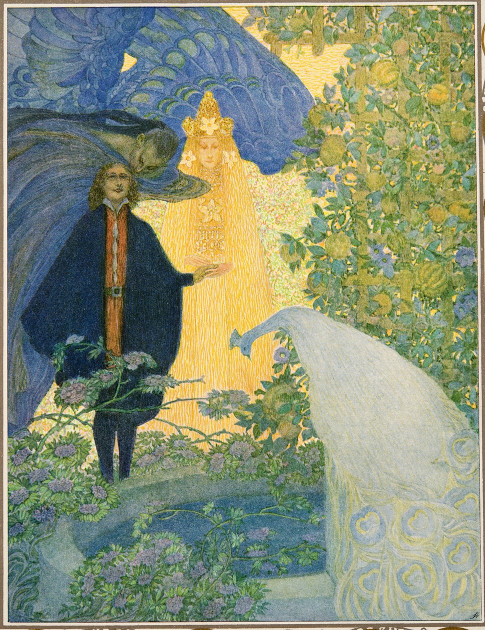 Paradisets Have fra Fortællinger af HC Andersen, pub. 1911 af Heinrich and Urban Lefler