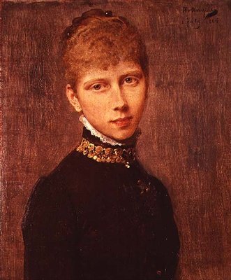Portræt af prinsesse Victoria af Preussen (1840-1901) af Heinrich von Angeli