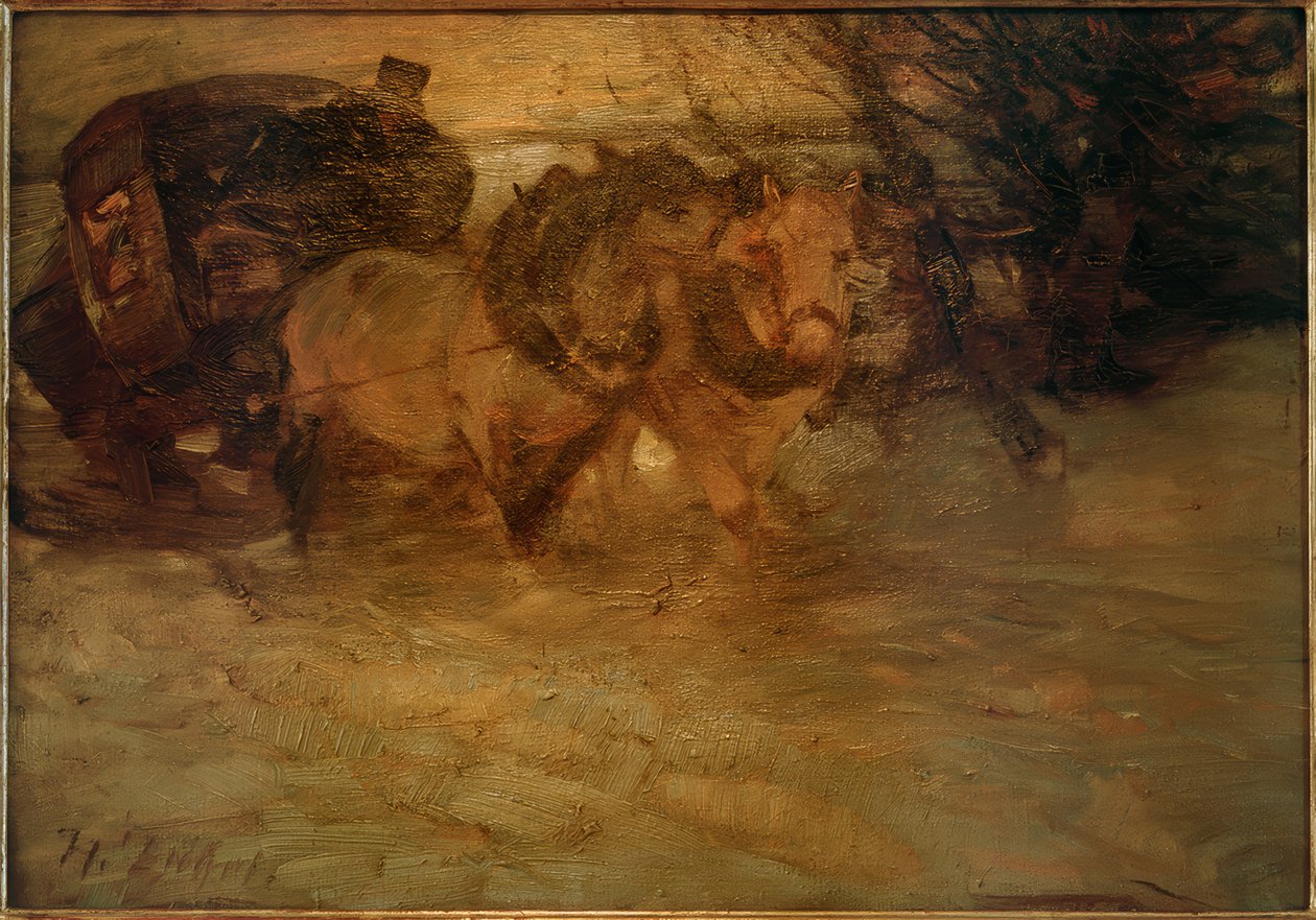 Diligence i sneen af Heinrich von Zügel