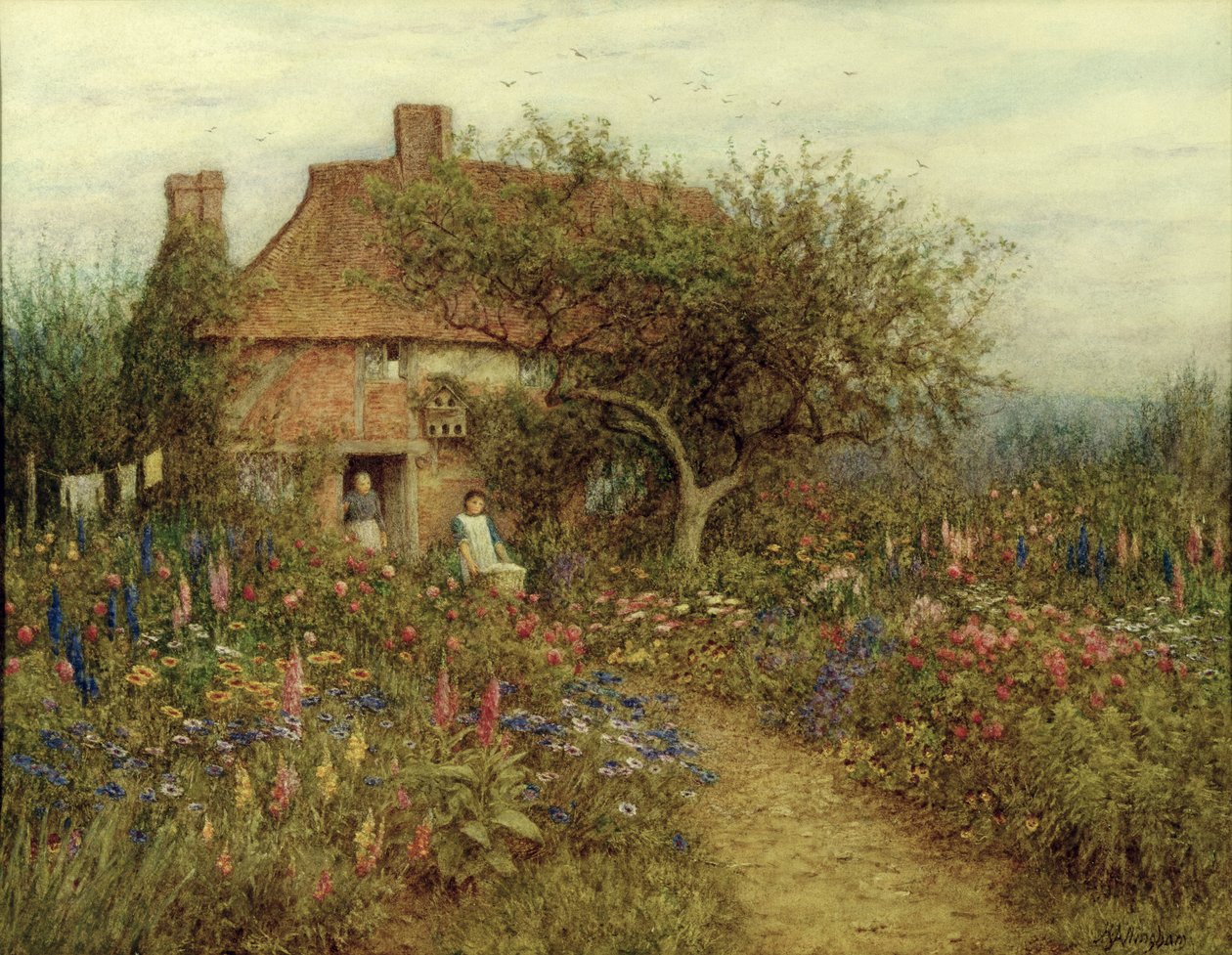 Et sommerhus nær Brook, Witley, Surrey af Helen Allingham