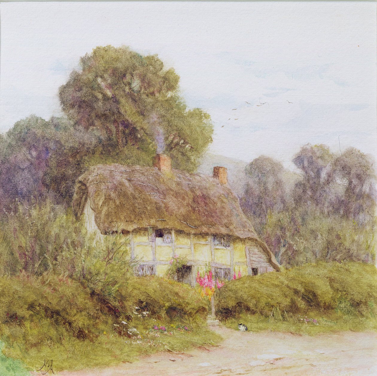 En Country Cottage af Helen Allingham