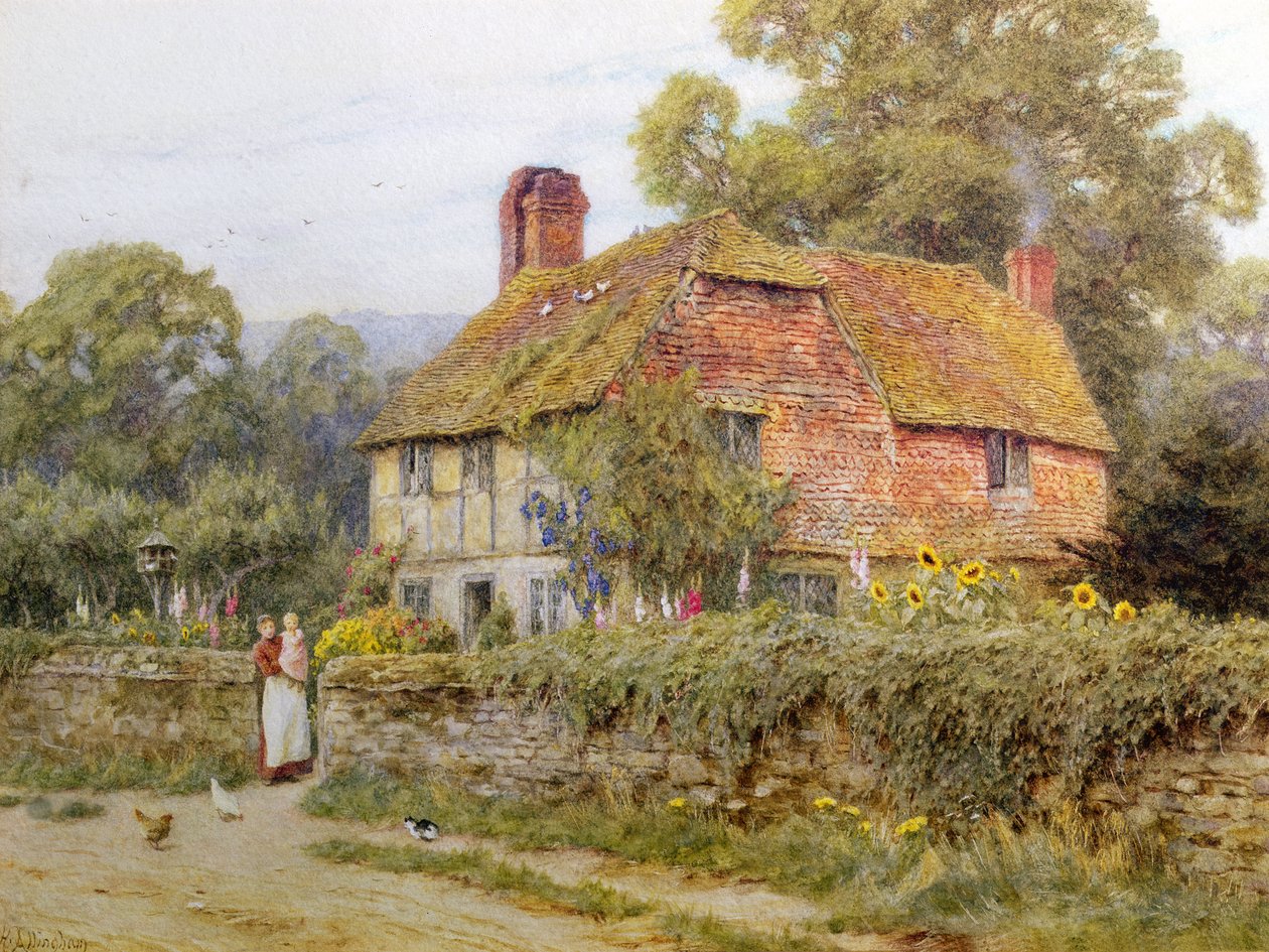 En Surrey Cottage af Helen Allingham