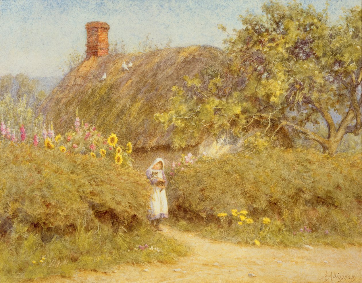 Et Surrey sommerhus af Helen Allingham