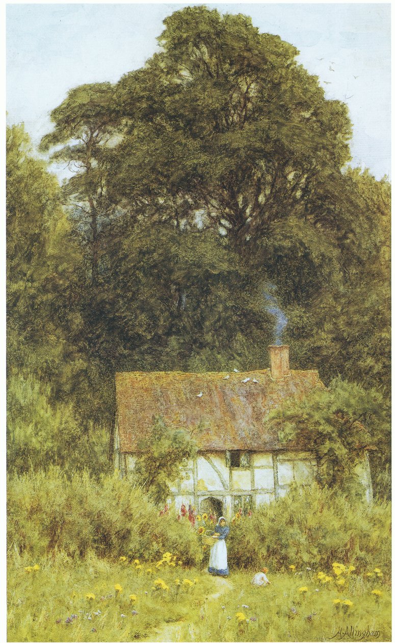 Sommerhus ved Brook, nær Witley af Helen Allingham