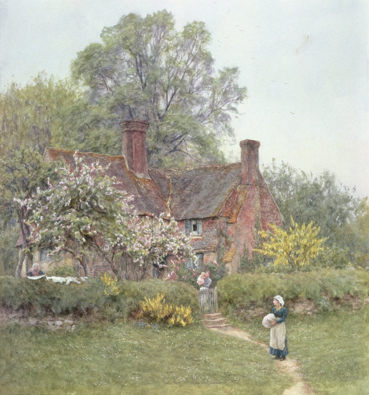 Sommerhus ved Chiddingfold af Helen Allingham