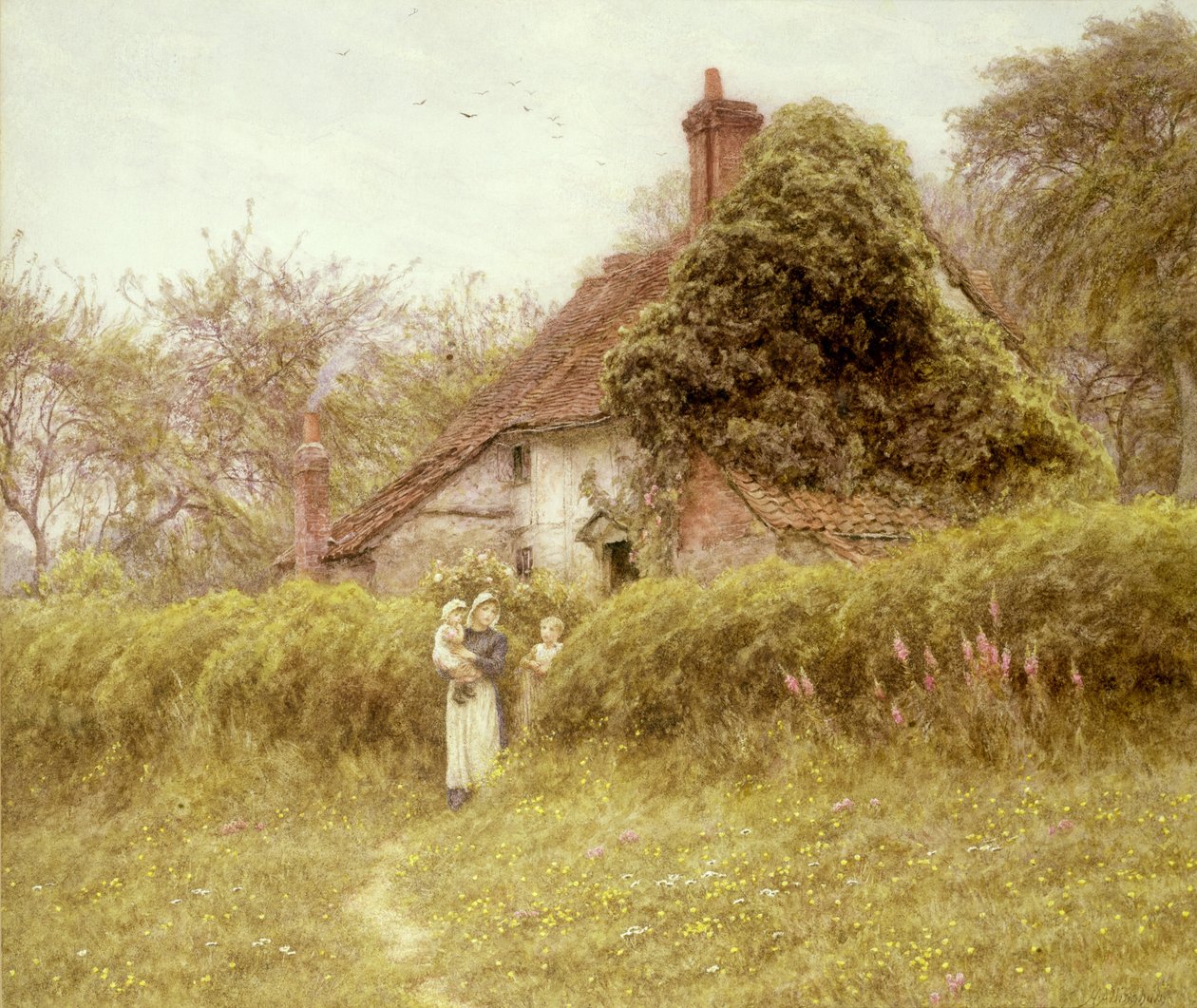 Sommerhus ved Pinner, Middlesex af Helen Allingham