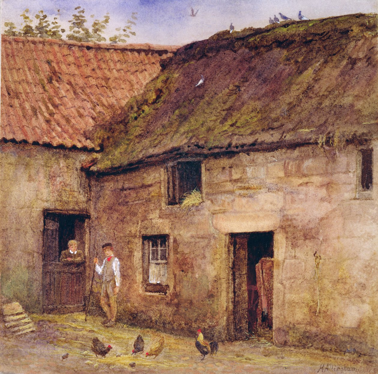 Gårdsgården af Helen Allingham