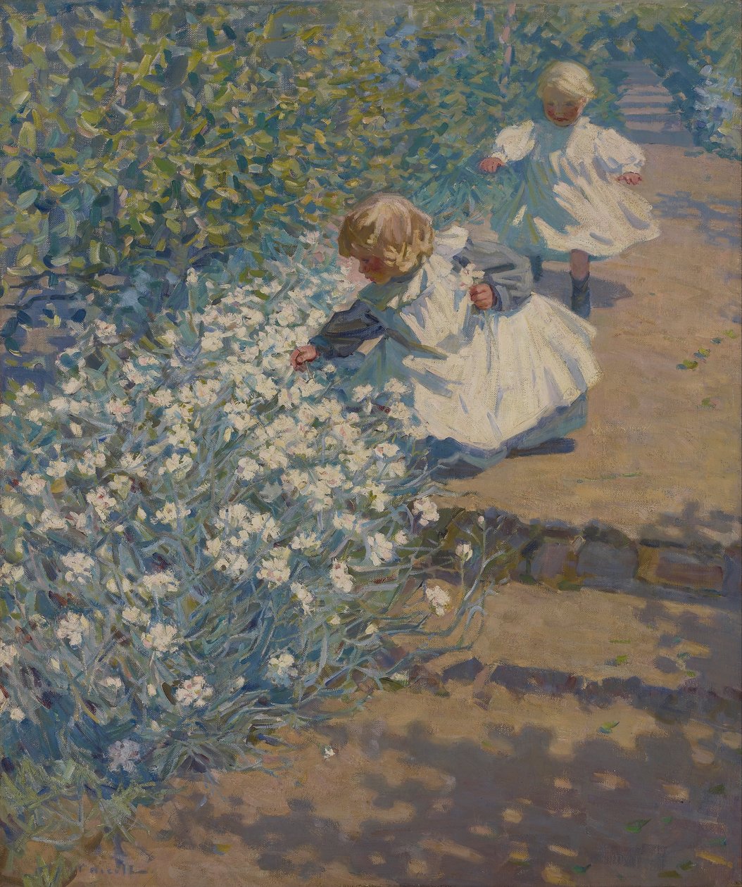 Plukker blomster af Helen Galloway McNicoll
