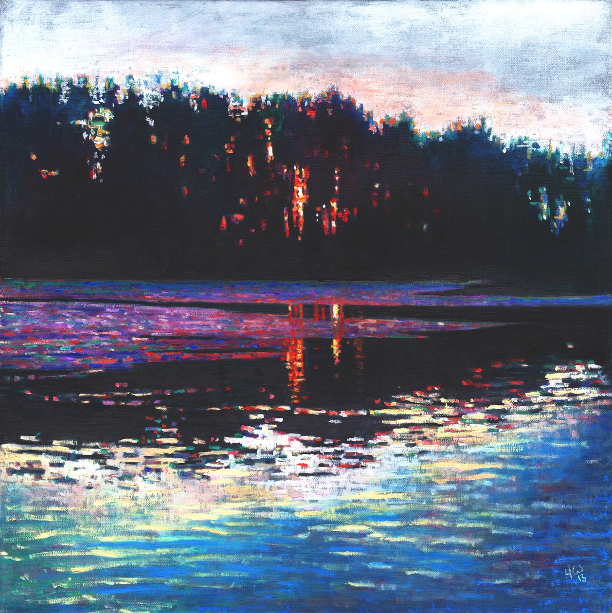 Stilhed i midten, 2013, af Helen White