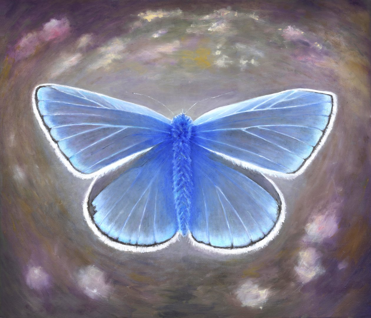 Usædvanlig blå, 2015, af Helen White