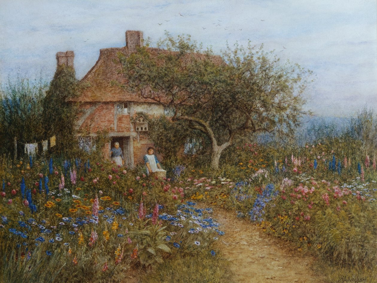 Et sommerhus nær Brook, Witley, Surrey af Helen Allingham
