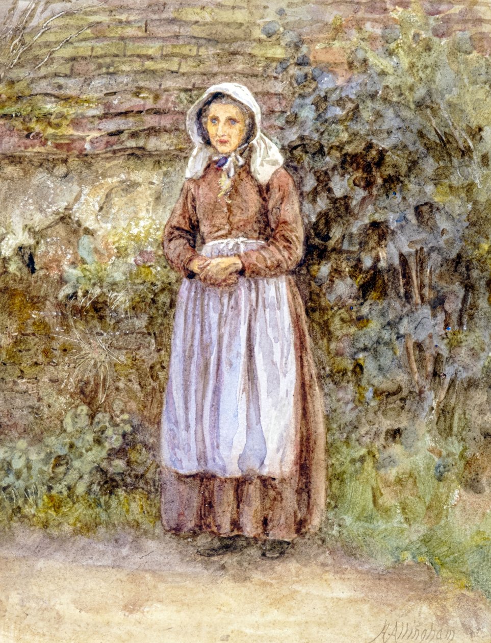 En Witley-bonde (akvarel) af Helen Allingham