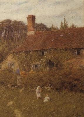 Sommerhus ved Witley af Helen Allingham