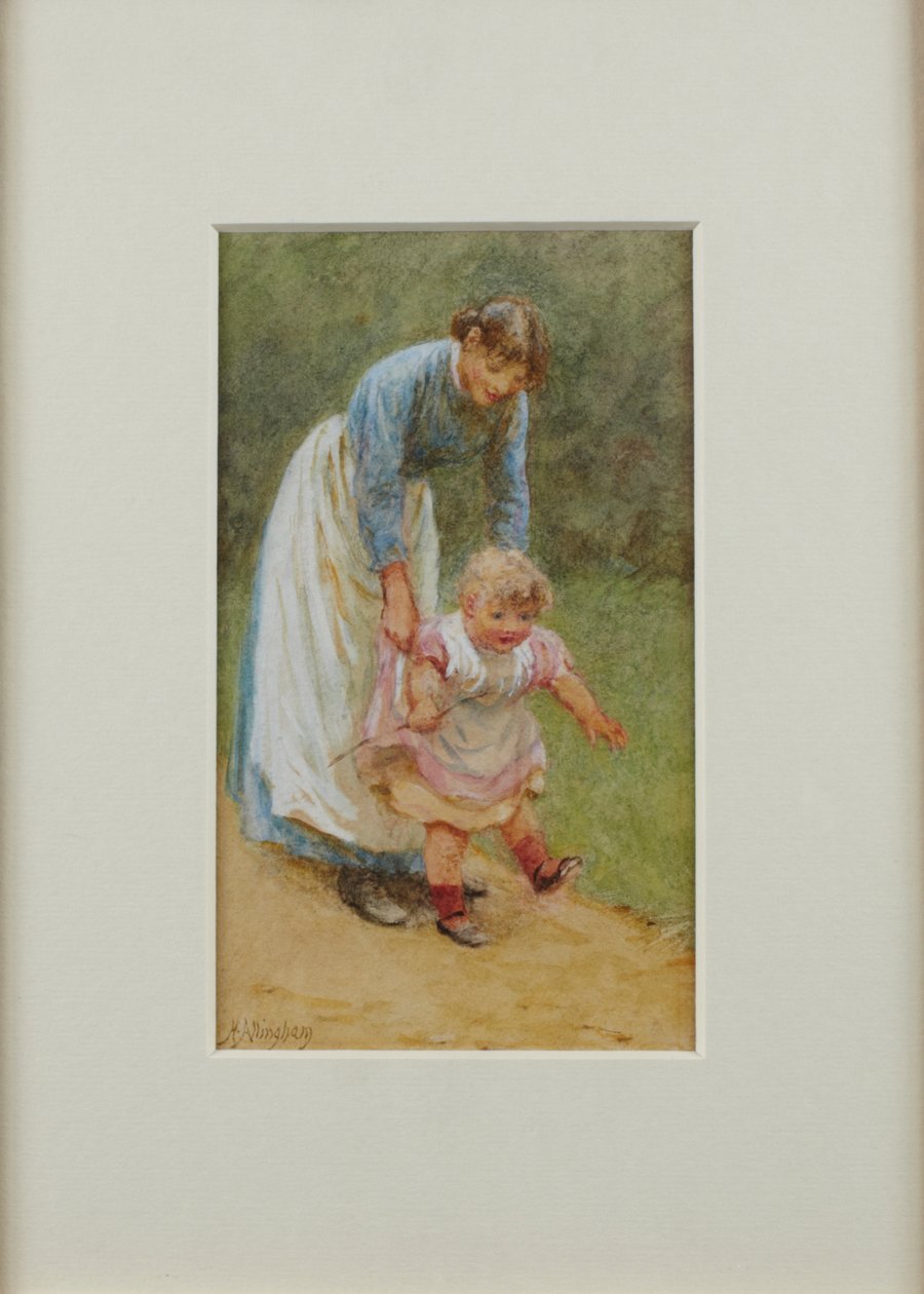 Henrik med sygeplejerske, 1884 af Helen Allingham