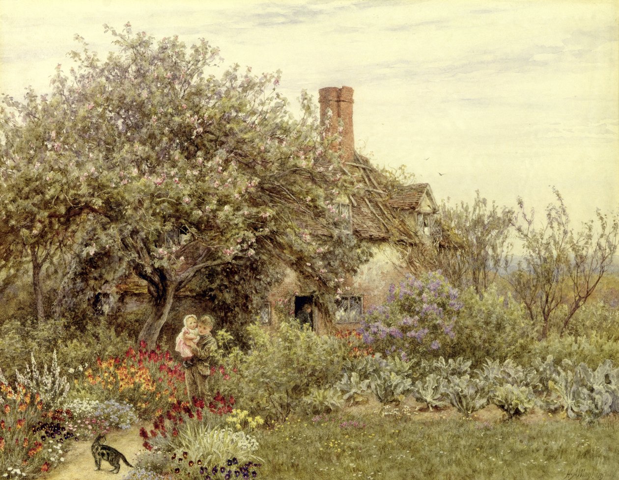 I nærheden af Hambledon (akvarel på papir) af Helen Allingham
