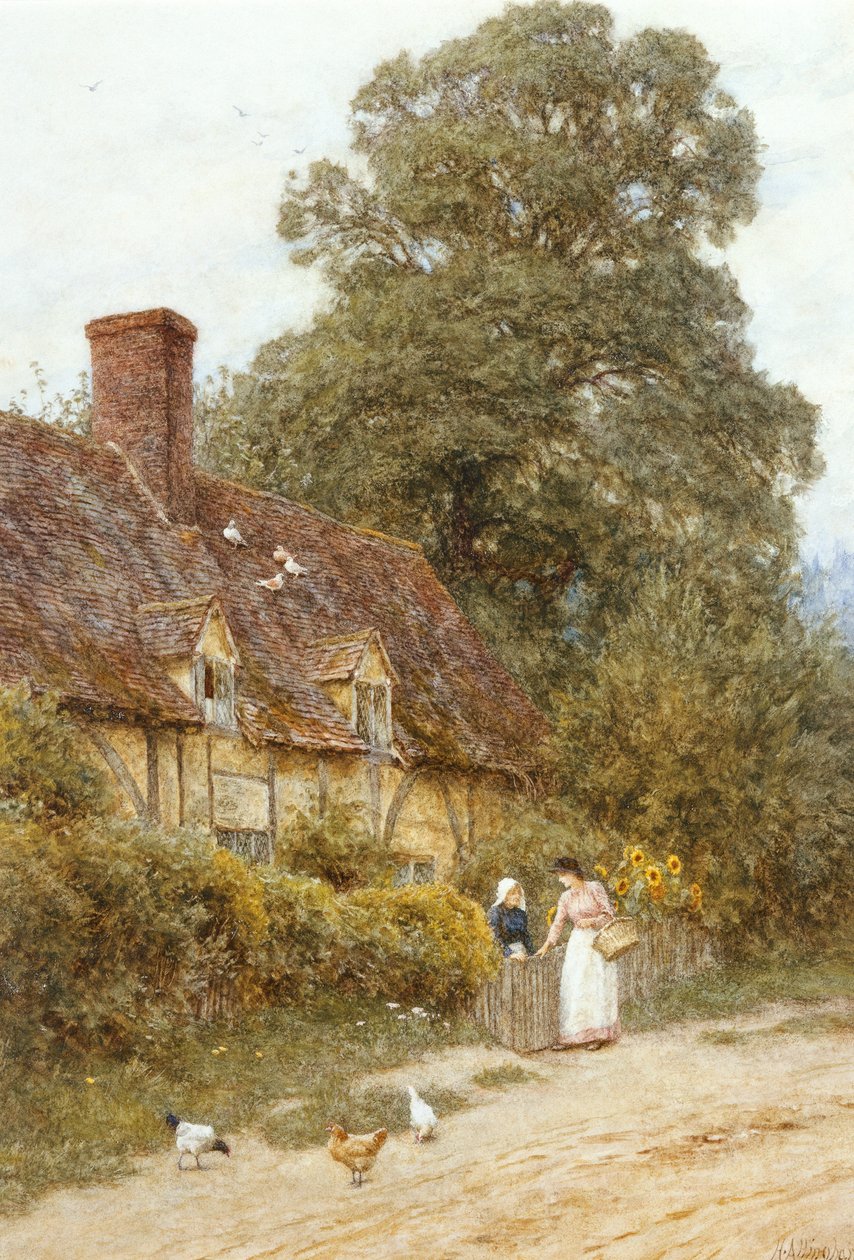 Old Post Office, Brook, nær Witley af Helen Allingham