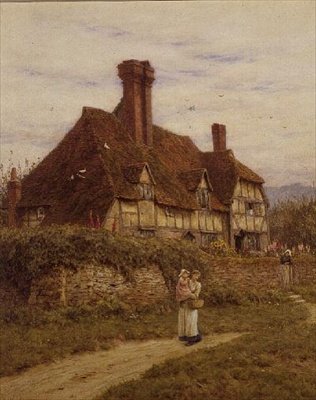 Old Surrey Cottage af Helen Allingham