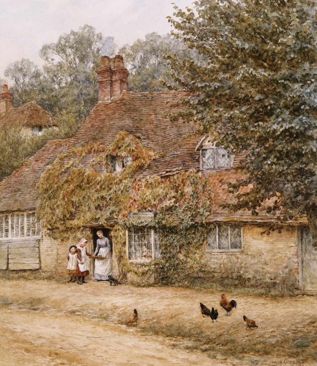 Den Gamle Fiskebutik, Haslemere af Helen Allingham