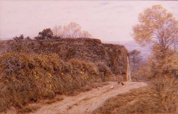 Den gamle lade, Beaminster, Dorset af Helen Allingham