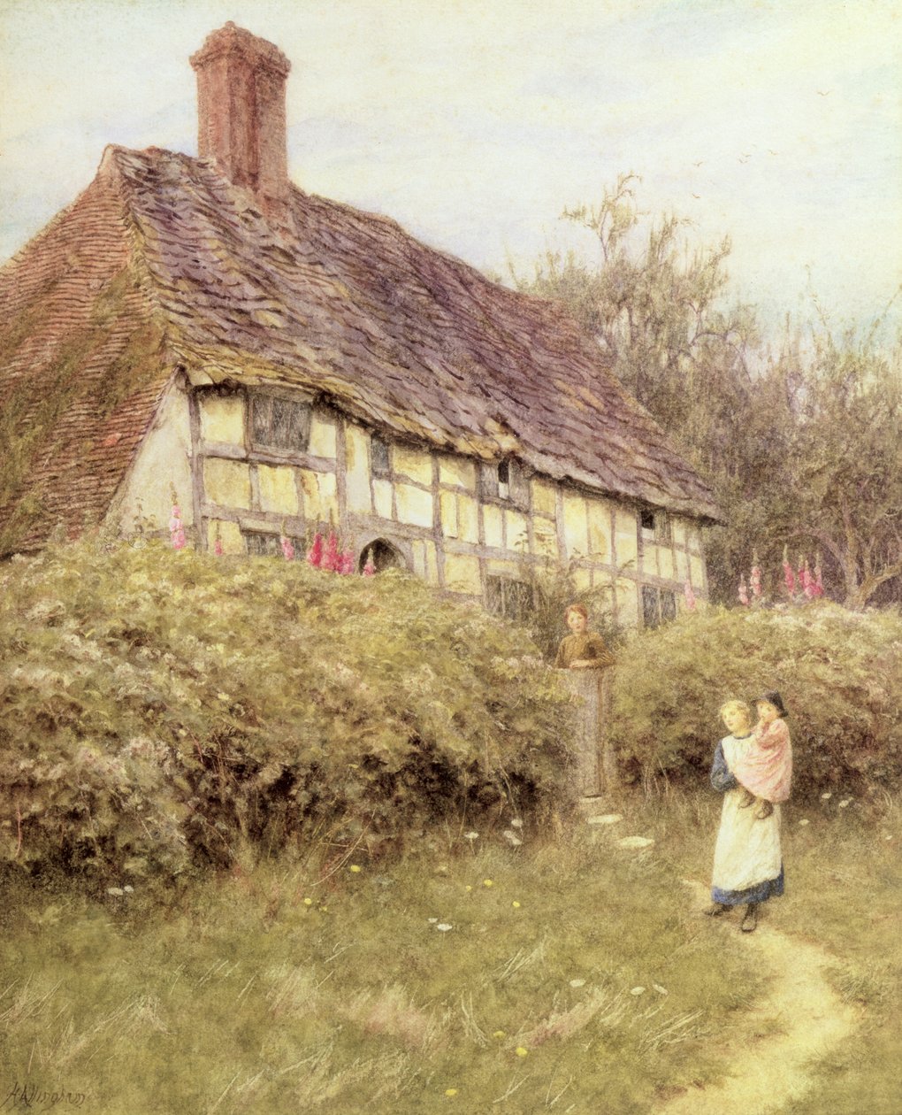 Præstens Hus, West Hoathly af Helen Allingham