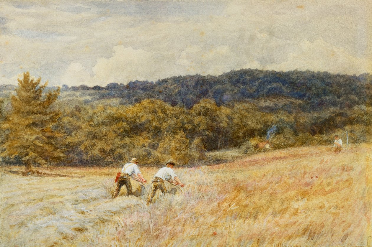 The Reapers (akvarel på papir) af Helen Allingham
