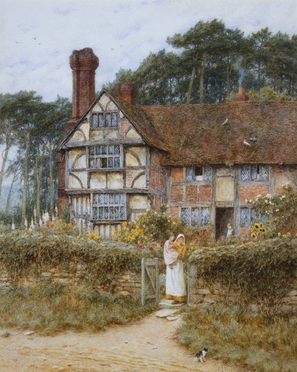 Unstead Farm, Godalming af Helen Allingham