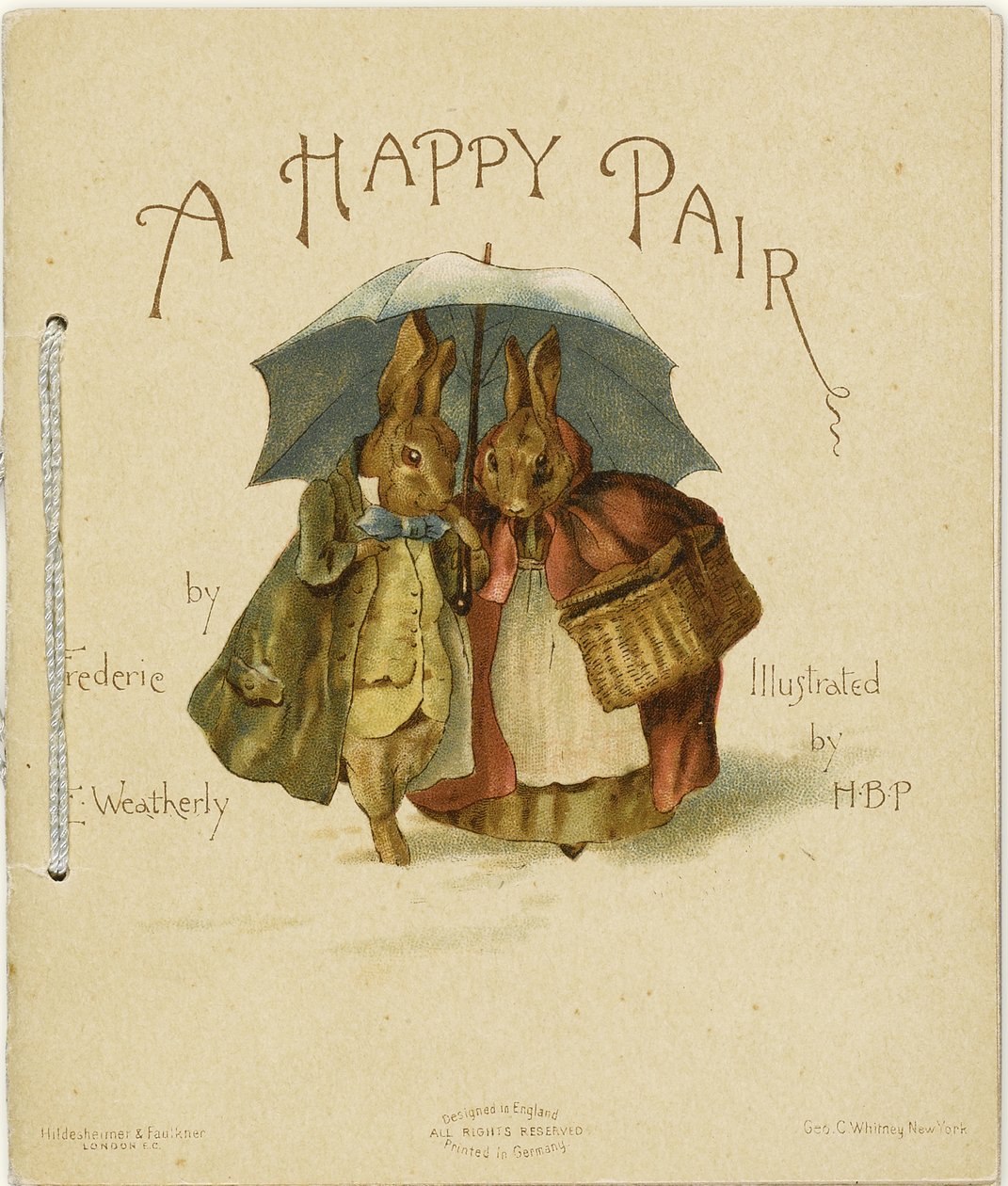 Illustration til et lykkeligt par af Frederick Weatherly, 1890 af Helen Beatrix Potter