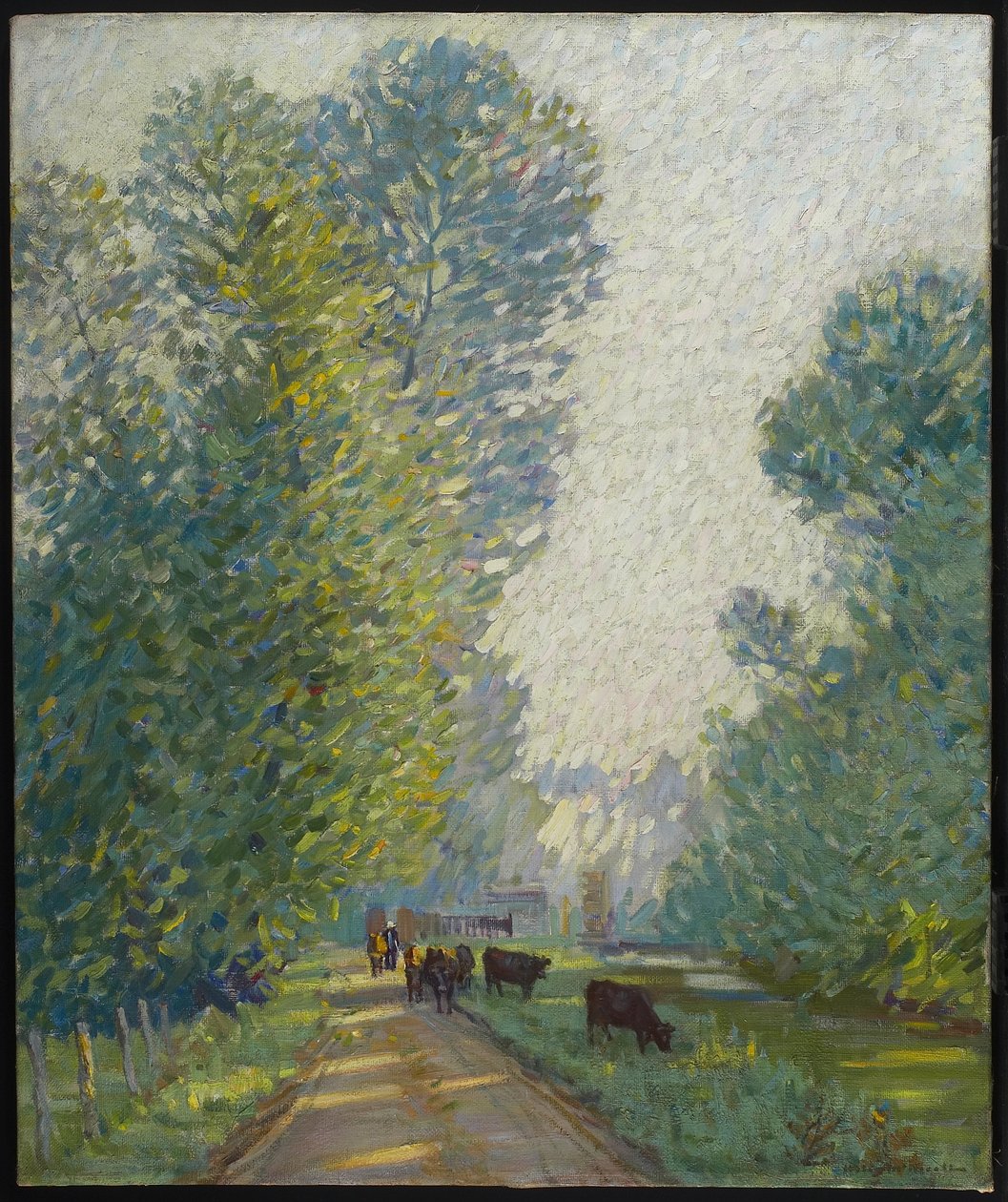 Landskab med køer, c.1907 af Helen Galloway McNicholl