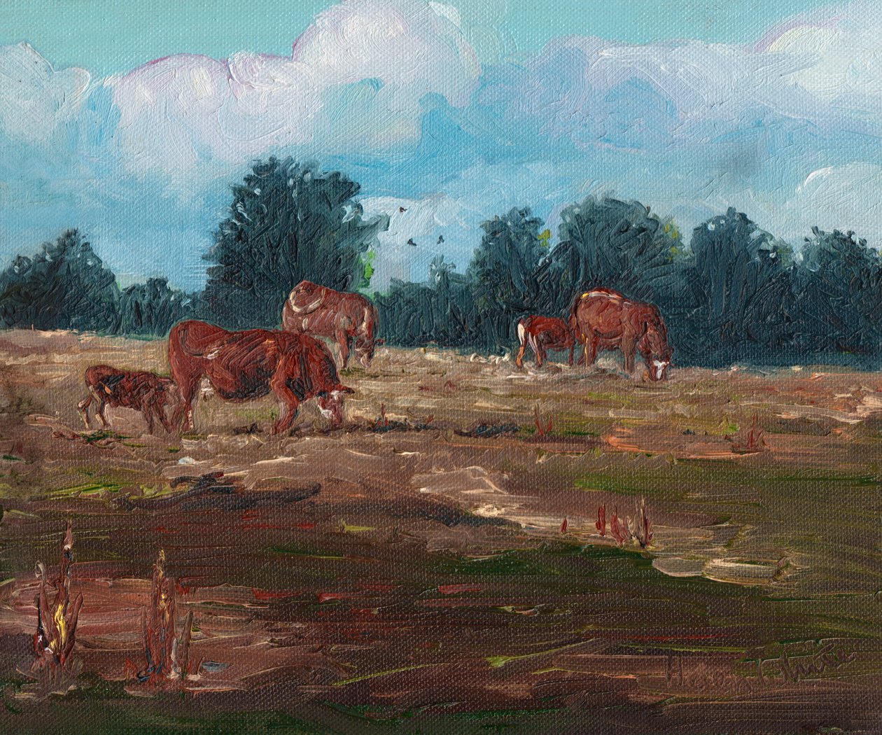Køer græsser, 2008 af Helen White