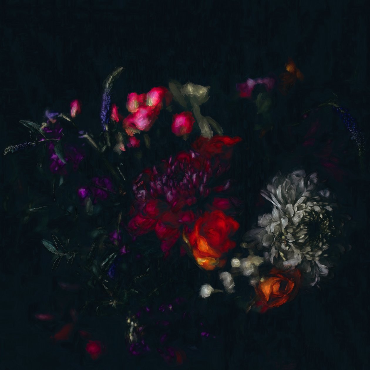 Mørke blomster, 2019 af Helen White