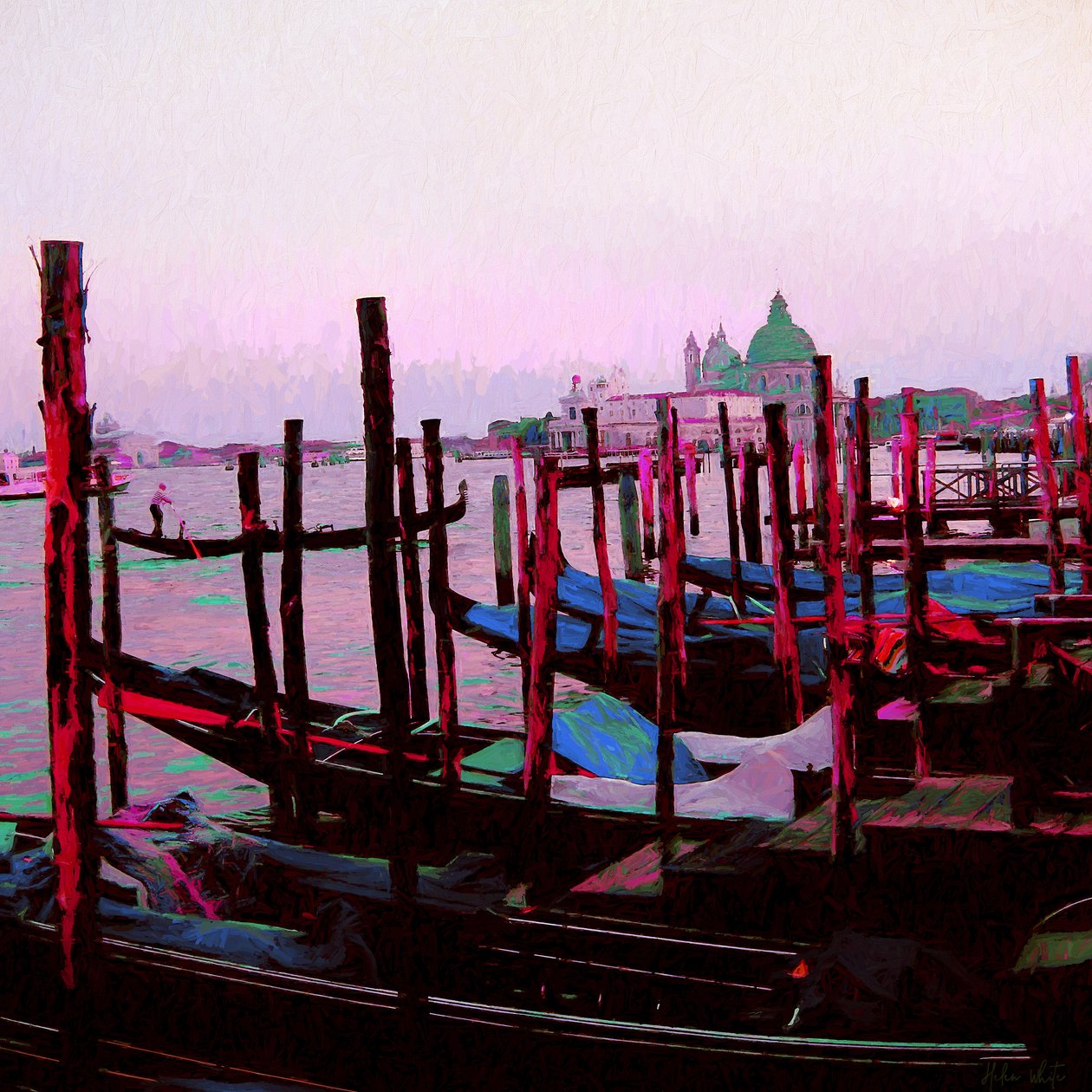 Venetiansk solnedgang, 2018 af Helen White