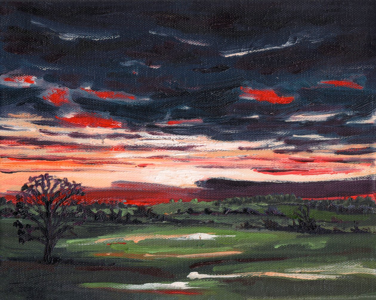Vintersolnedgang, 2008 af Helen White