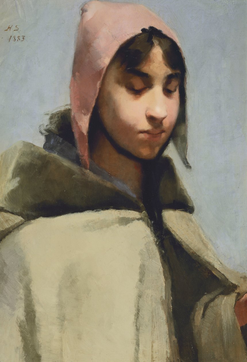 En ung pige i fransk landkjole af Helene Schjerfbeck